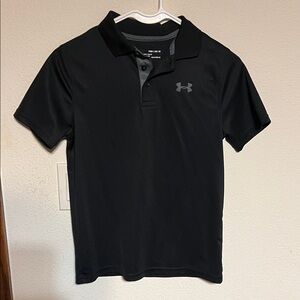 Under Armour Boys Black Polo Shirt